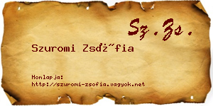 Szuromi Zsófia névjegykártya