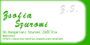 zsofia szuromi business card